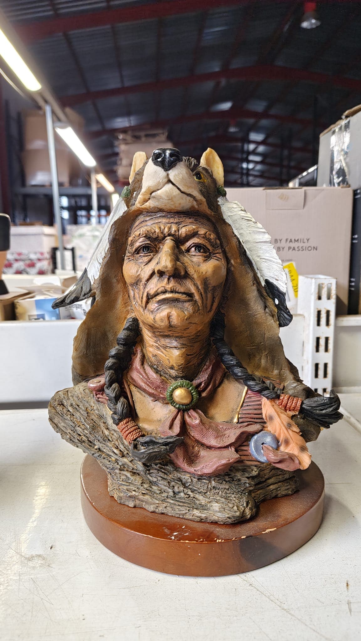Native American Man Bust