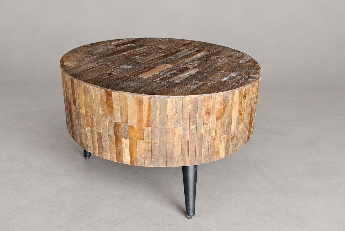 Round Wood Coffee Table